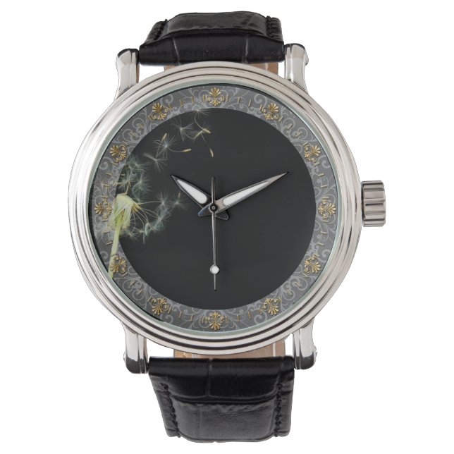 Blomma - Maskros - Hälsa Armbandsur (Framsida)