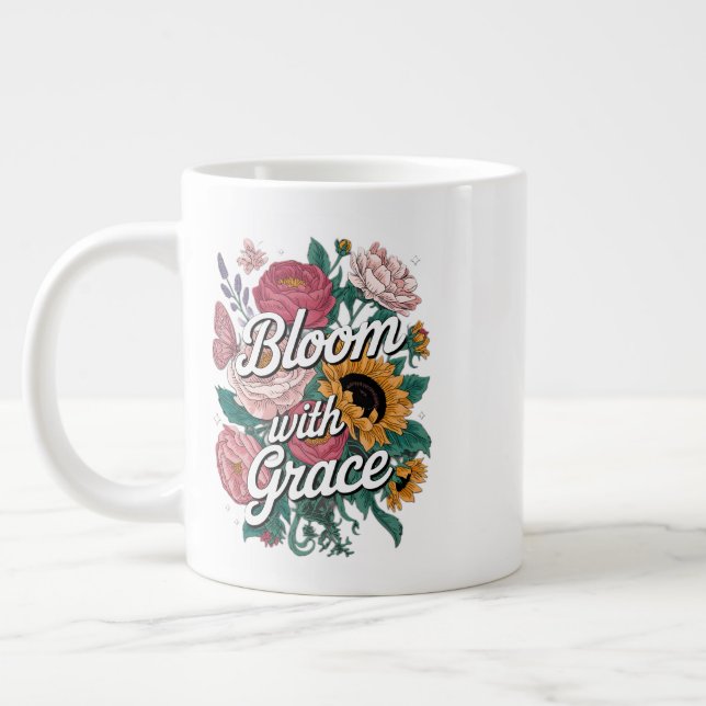 Blomma Med Grace  Jumbo Mugg (Vänster)