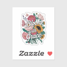 Blomma med grace klistermärken