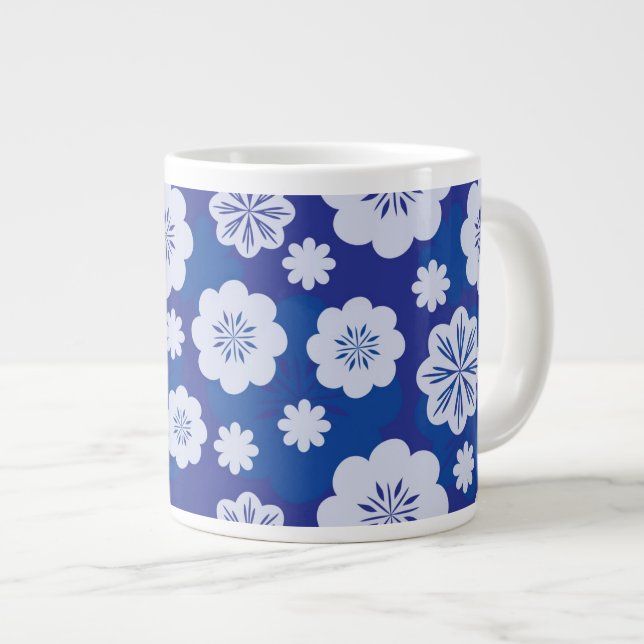  blomma mönster jumbo mugg (Framsida höger)
