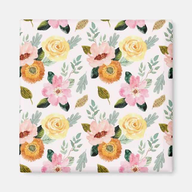 blomma mönster magnet (Framsidan)