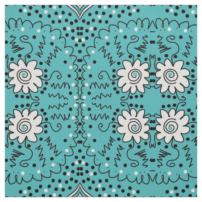 blomma mönster tyg (Provkarta)