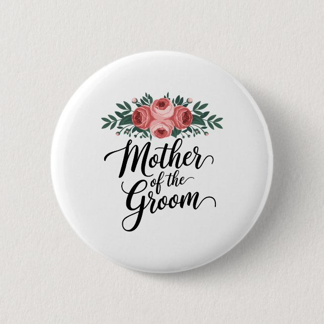 Blomma Mor till Brudgummen Bröllopsfirande Mamma F Knapp (Framsida)