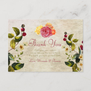 Blomma- och bärtack tack kort