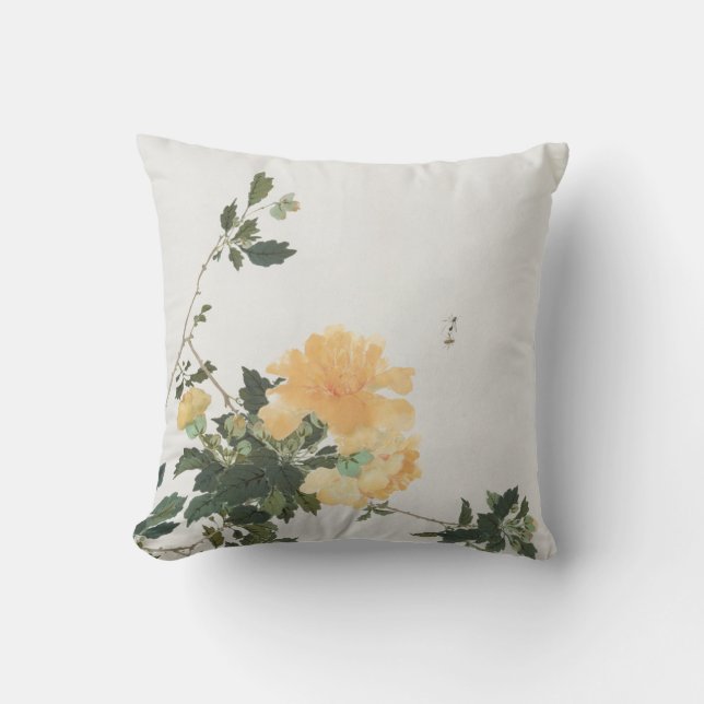 Blomma och Bine Natur Konst Design  Kudde (Framsida)