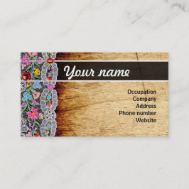 Blomma- och tränamecard visitkort