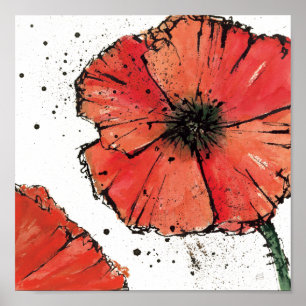Blomma på en vitbakgrund poster
