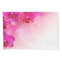 Blomma Pillowcaseuppsättning för rosa Orchid