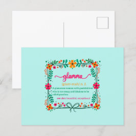 Blomma Ram Glamma Mormor Farmor Definition Vykort