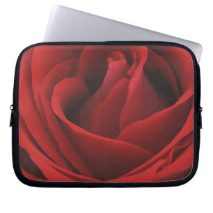 Blomma röd ros laptop sleeve