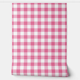 Blomma Rosa Gingham-ruta Grön Buffalo-ruta