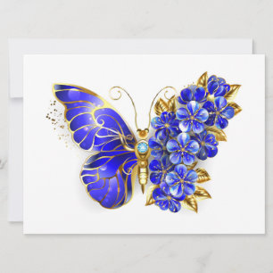 Blomma Safir Fjäril Meddelande