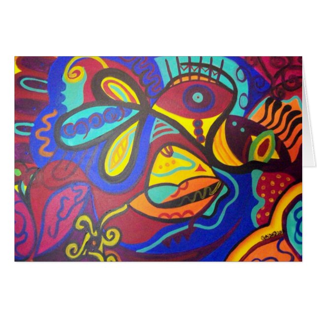 Blomma Sagrada Hälsningskort (Framsidan Horizontal)