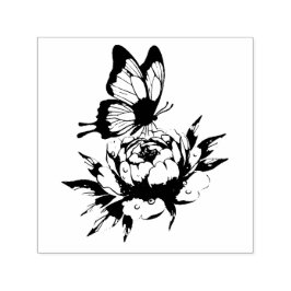 Blomma Självfärgande Stämpel