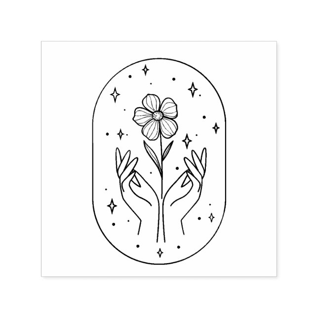 Blomma Självfärgande Stämpel (Design)