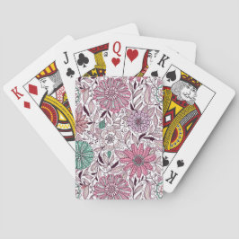 blomma som arrangerar mönster casinokort