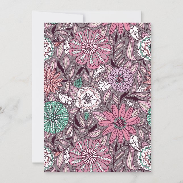 blomma som arrangerar mönster julkort (Framsida)