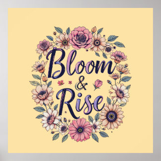 Blomma & Stig upp Poster