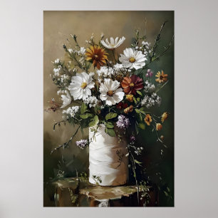 Blomma Toalettpapper Rulle Tryck, Botanisk Badrum Poster