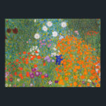 blomma trädgård klimt gustav stuga poster<br><div class="desc">En klassisk teckning av Gustav Klimt,  Cottage Garden,  Bauergarten,  1907,  är en blomsterträdgård,  en färgstark blommigt.</div>