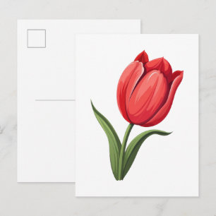 Blomma Tulpan Vykort