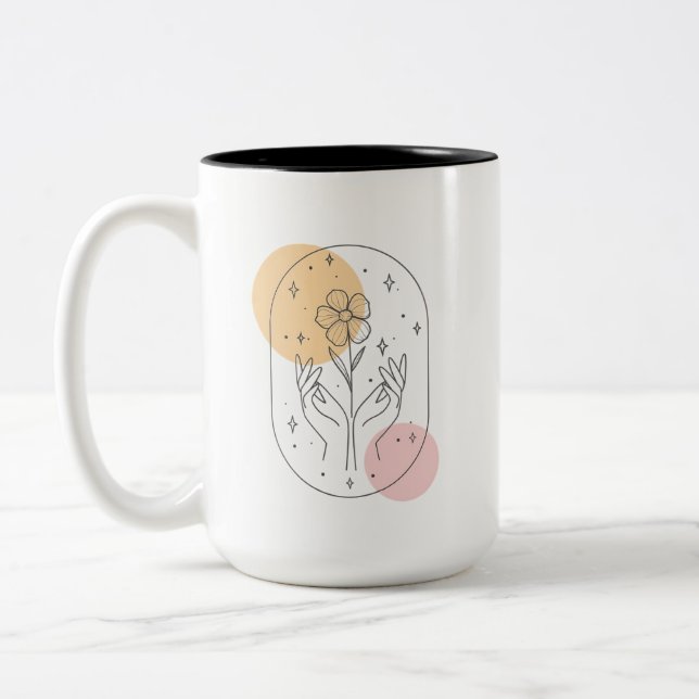 Blomma Två-Tonad Mugg (Vänster)