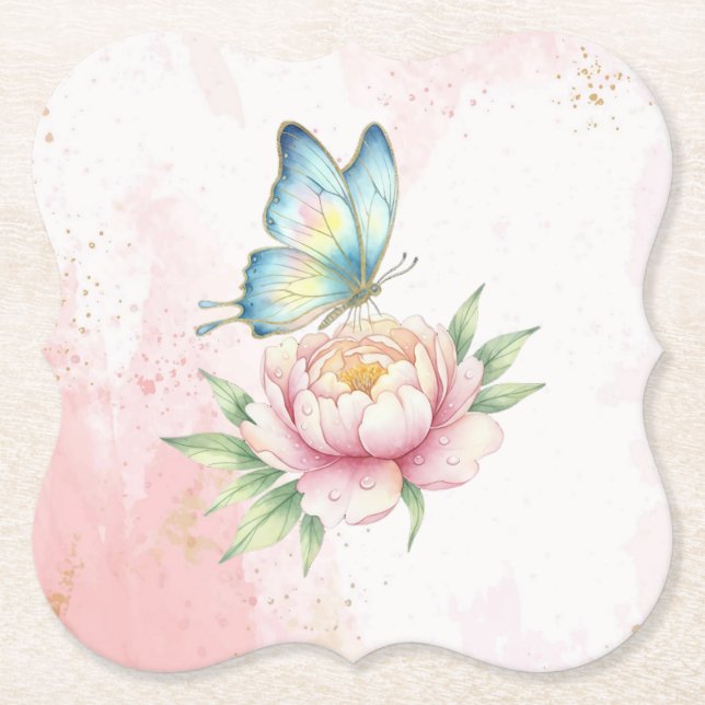 Blomma Underlägg Papper (Framsida)
