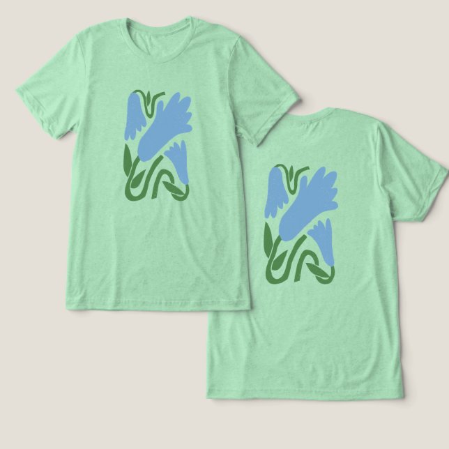 Blomma Vackert Luktar T-Shirt (Design fram och bak)