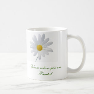 Blomma var du är den planterade muggen avbildar kaffemugg