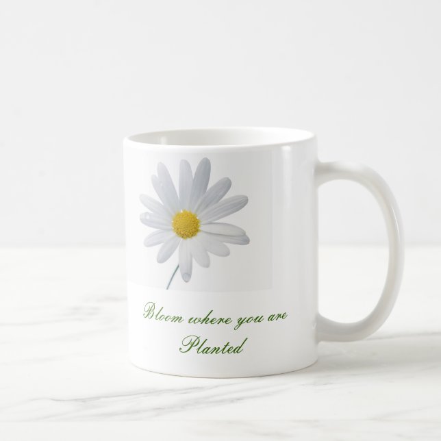 Blomma var du är den planterade muggen avbildar kaffemugg (Höger)