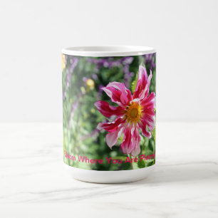 Blomma var du är den planterade muggen kaffemugg