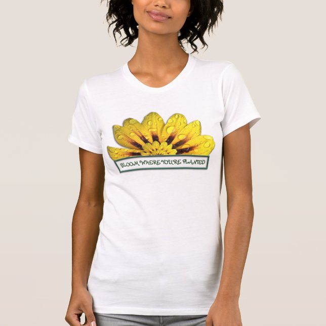 Blomma var du är den planterade T-tröja T-shirt (Framsida)