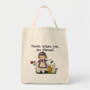Blomma var du är planterade Tshirts och gåvor Tygkasse