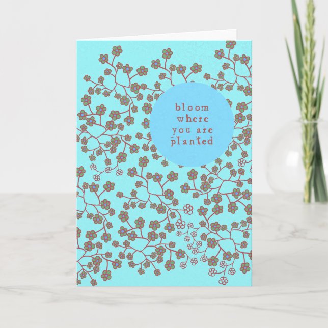 Blomma var du planteras kort (Framsida)