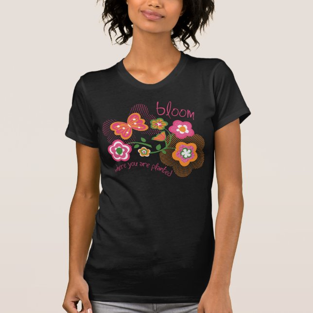 Blomma var du planteras t shirt (Framsida)