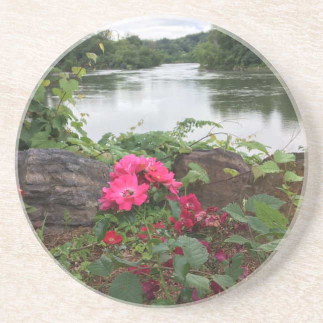 Blomma vid flodkustfartyget underlägg sandsten (Framsidan)