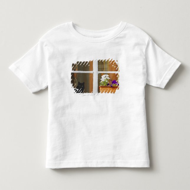 Blomma vid fönstret, Sighisoara, Rumänien Tee Shirt (Framsida)