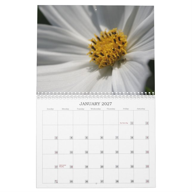 Blommabilder Kalender (Jan 2027)