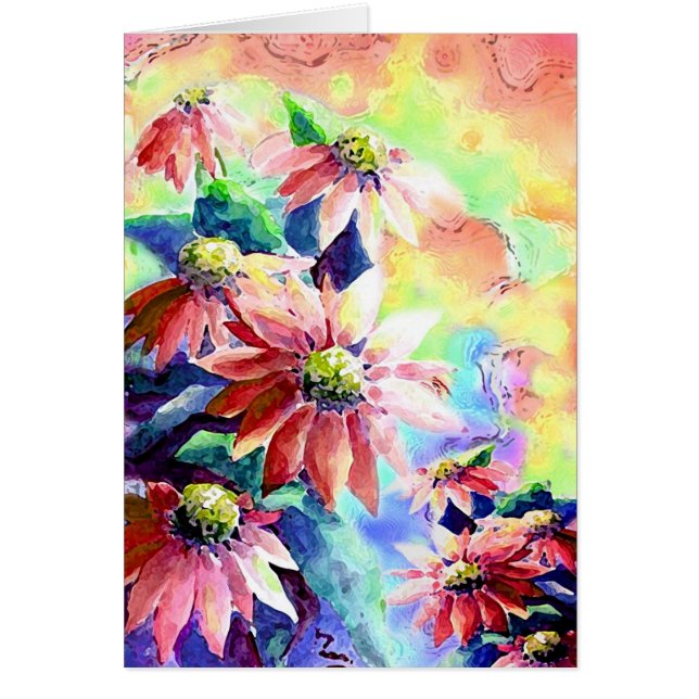 Blommabristning Hälsningskort (Framsidan)