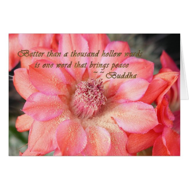 BlommaBuddha Verse Hälsningskort (Framsidan Horizontal)