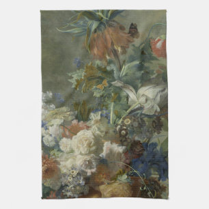 Blommabukett, stilleben, Huysum Kökshandduk