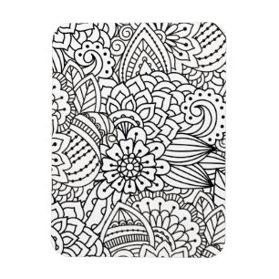 Blommadesignklotter Magnet