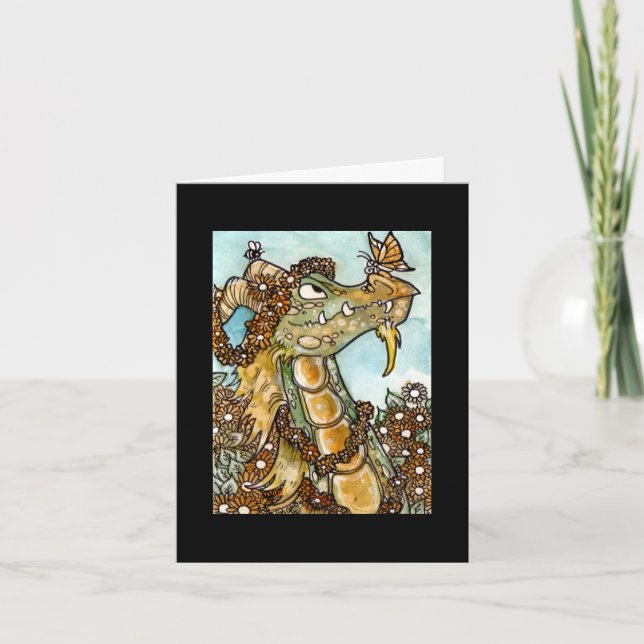 Blommadrake Notecard Kort (Framsida)