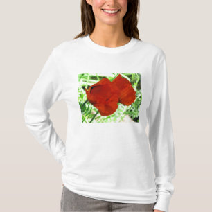 Blommafoto för två orientaliskt vallmor t shirt