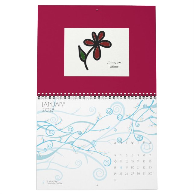 BlommaGems Kalender (Jan 2027)