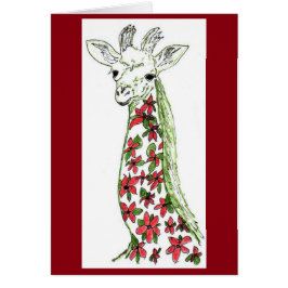Blommagiraff & organiskt afrikanskt hälsningskort