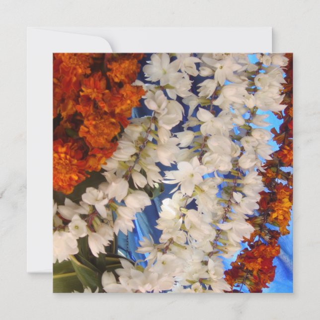 Blommagirlander Indien Inbjudningar (Framsida)