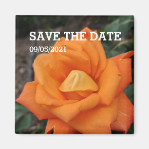 Blommagnet orange ro magnet