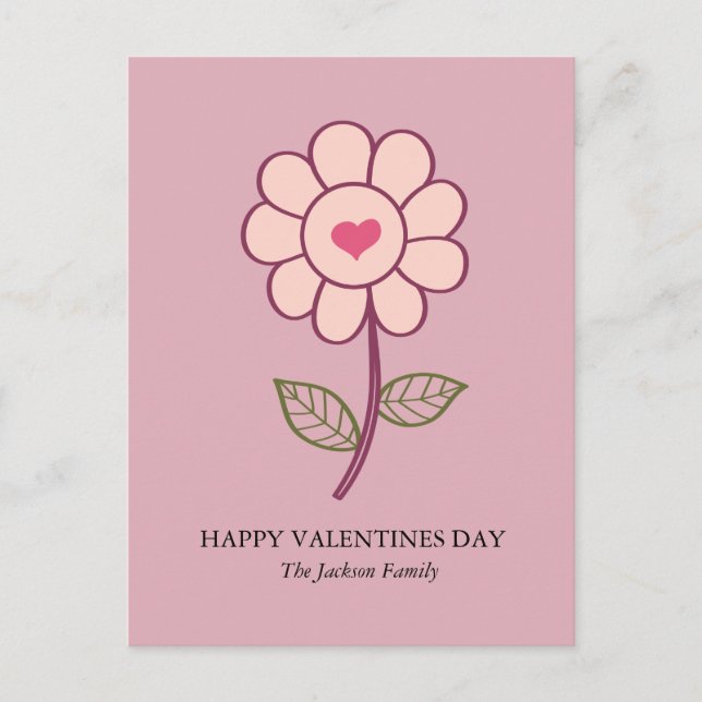 blommahjärta helg vykort (Framsida)