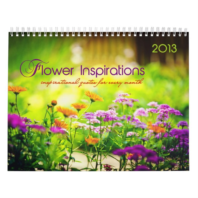 Blommainspirationer. Inspireras citationstecken Kalender (Omslag)